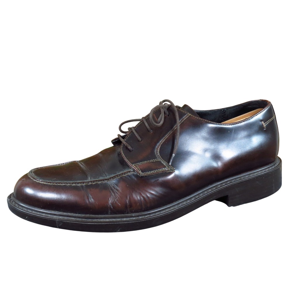Bostonian Strada Men Derby Shoe Size 12 Office Work Dress Burgundy Leather